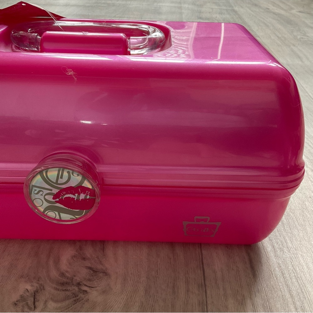 Vintage Retro 90’s Caboodle Make up Cosmetic Case Pink Large with Mirror - Picture 5 of 15